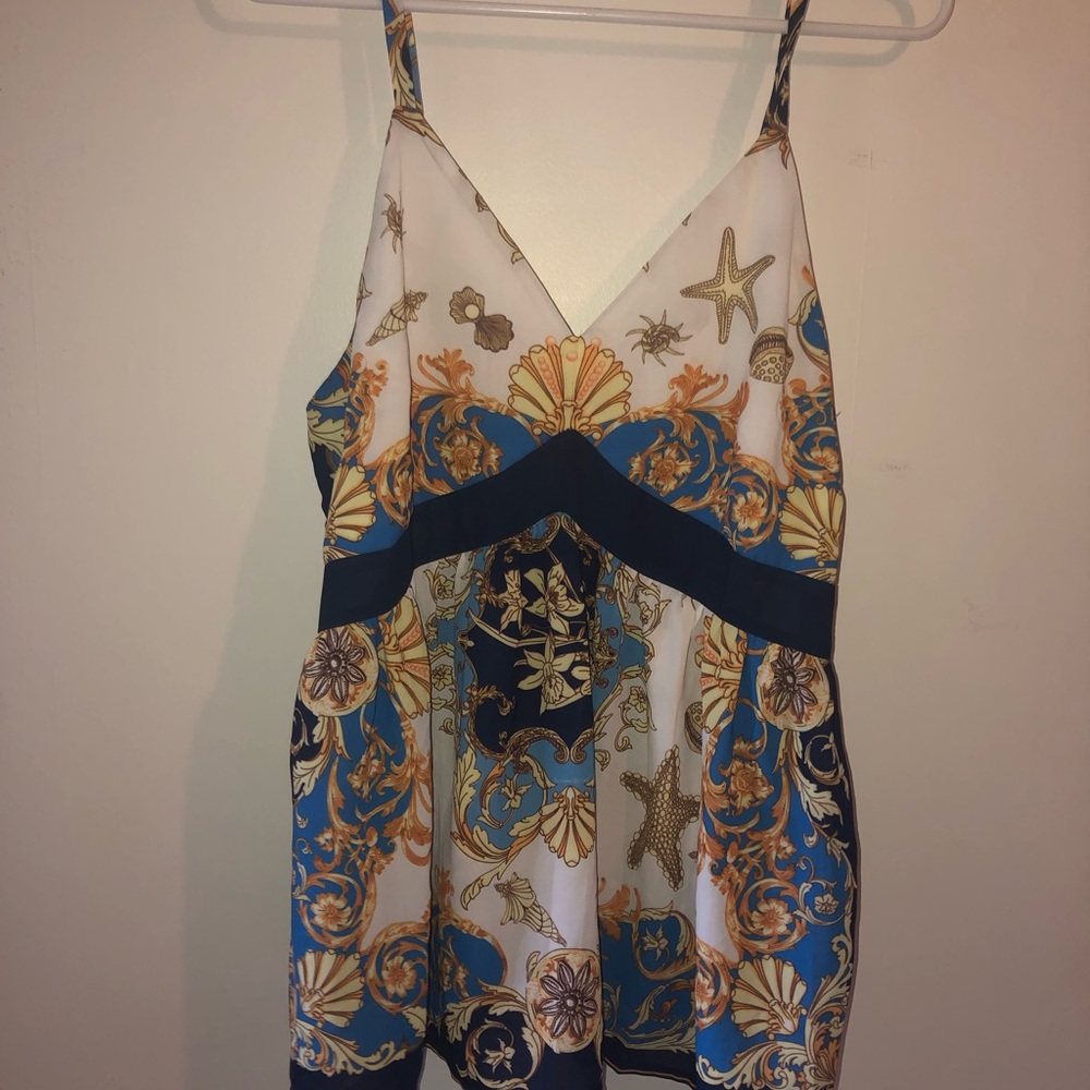 blue and yellow cami